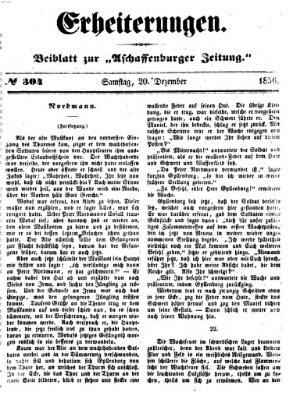 Erheiterungen (Aschaffenburger Zeitung) Samstag 20. Dezember 1856