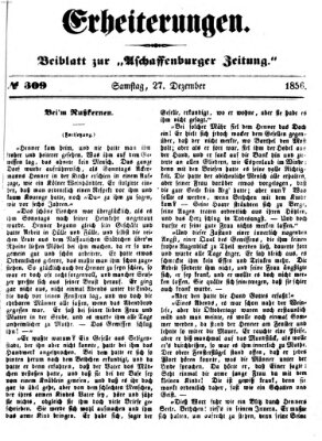 Erheiterungen (Aschaffenburger Zeitung) Samstag 27. Dezember 1856