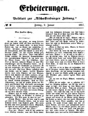 Erheiterungen (Aschaffenburger Zeitung) Freitag 2. Januar 1857