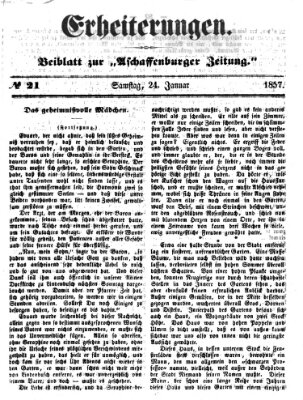 Erheiterungen (Aschaffenburger Zeitung) Samstag 24. Januar 1857