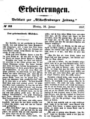 Erheiterungen (Aschaffenburger Zeitung) Montag 26. Januar 1857