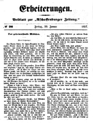 Erheiterungen (Aschaffenburger Zeitung) Freitag 30. Januar 1857