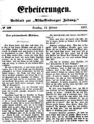 Erheiterungen (Aschaffenburger Zeitung) Samstag 14. Februar 1857