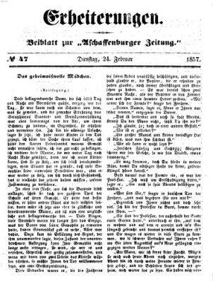 Erheiterungen (Aschaffenburger Zeitung) Dienstag 24. Februar 1857