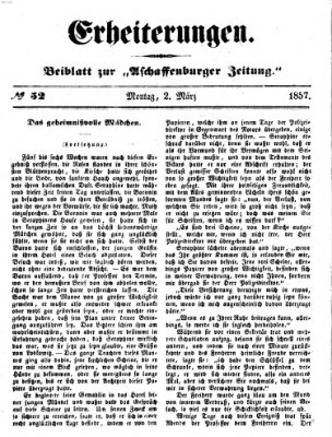 Erheiterungen (Aschaffenburger Zeitung) Montag 2. März 1857