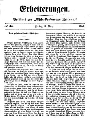 Erheiterungen (Aschaffenburger Zeitung) Freitag 6. März 1857