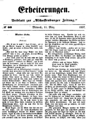 Erheiterungen (Aschaffenburger Zeitung) Mittwoch 11. März 1857