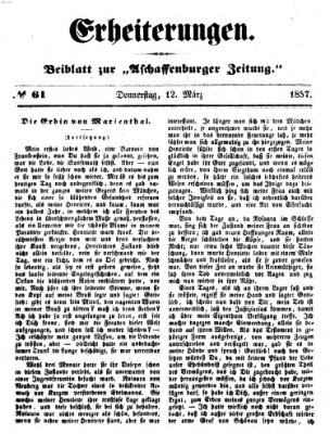 Erheiterungen (Aschaffenburger Zeitung) Donnerstag 12. März 1857