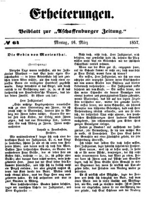 Erheiterungen (Aschaffenburger Zeitung) Montag 16. März 1857