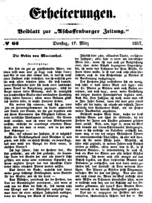 Erheiterungen (Aschaffenburger Zeitung) Dienstag 17. März 1857