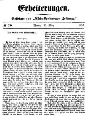 Erheiterungen (Aschaffenburger Zeitung) Montag 23. März 1857