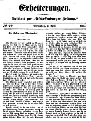 Erheiterungen (Aschaffenburger Zeitung) Donnerstag 2. April 1857