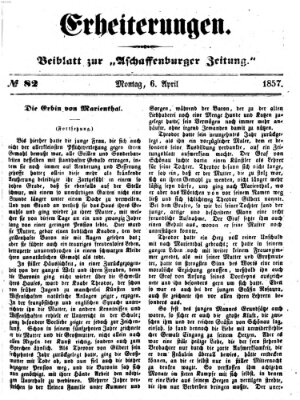 Erheiterungen (Aschaffenburger Zeitung) Montag 6. April 1857