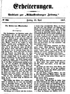 Erheiterungen (Aschaffenburger Zeitung) Freitag 10. April 1857