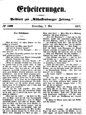 Erheiterungen (Aschaffenburger Zeitung) Donnerstag 7. Mai 1857