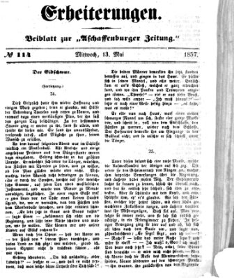 Erheiterungen (Aschaffenburger Zeitung) Mittwoch 13. Mai 1857