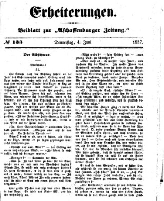 Erheiterungen (Aschaffenburger Zeitung) Donnerstag 4. Juni 1857