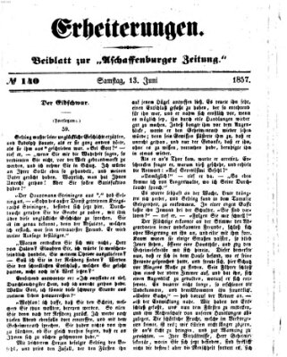 Erheiterungen (Aschaffenburger Zeitung) Samstag 13. Juni 1857