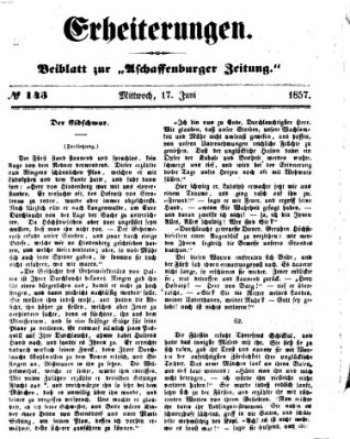 Erheiterungen (Aschaffenburger Zeitung) Mittwoch 17. Juni 1857