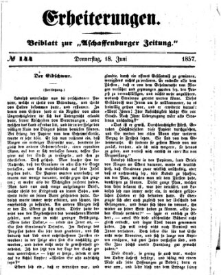 Erheiterungen (Aschaffenburger Zeitung) Donnerstag 18. Juni 1857