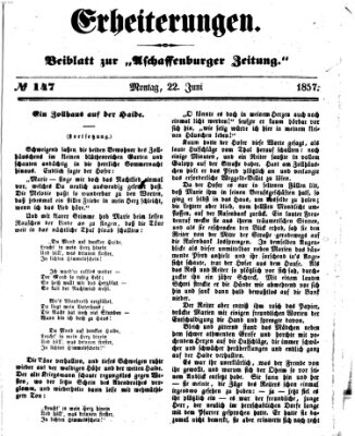 Erheiterungen (Aschaffenburger Zeitung) Montag 22. Juni 1857