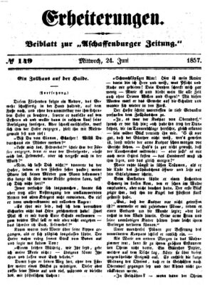 Erheiterungen (Aschaffenburger Zeitung) Mittwoch 24. Juni 1857