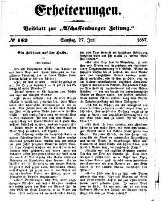 Erheiterungen (Aschaffenburger Zeitung) Samstag 27. Juni 1857