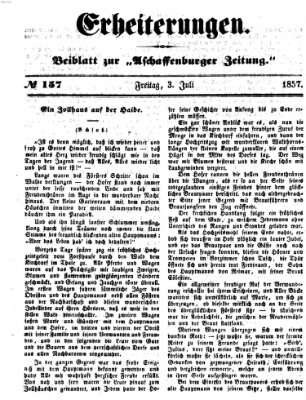 Erheiterungen (Aschaffenburger Zeitung) Freitag 3. Juli 1857