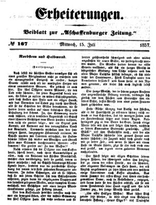 Erheiterungen (Aschaffenburger Zeitung) Mittwoch 15. Juli 1857