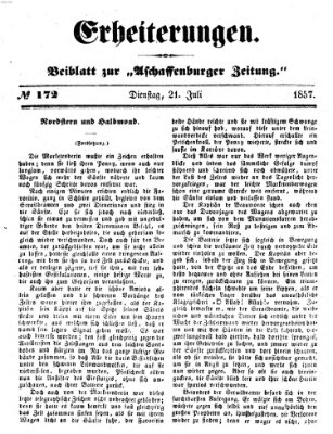 Erheiterungen (Aschaffenburger Zeitung) Dienstag 21. Juli 1857