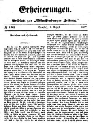 Erheiterungen (Aschaffenburger Zeitung) Samstag 1. August 1857