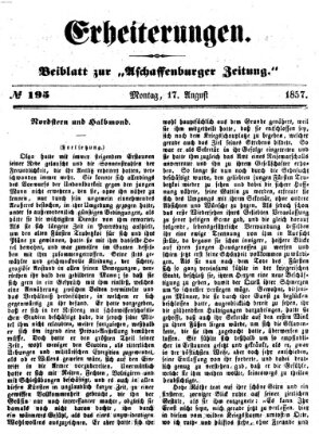 Erheiterungen (Aschaffenburger Zeitung) Montag 17. August 1857