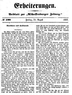 Erheiterungen (Aschaffenburger Zeitung) Freitag 21. August 1857