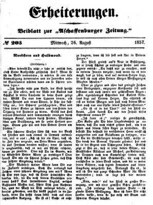 Erheiterungen (Aschaffenburger Zeitung) Mittwoch 26. August 1857