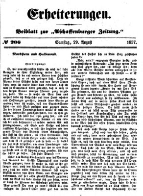 Erheiterungen (Aschaffenburger Zeitung) Samstag 29. August 1857