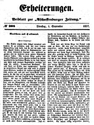 Erheiterungen (Aschaffenburger Zeitung) Dienstag 1. September 1857