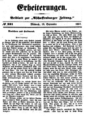 Erheiterungen (Aschaffenburger Zeitung) Mittwoch 16. September 1857