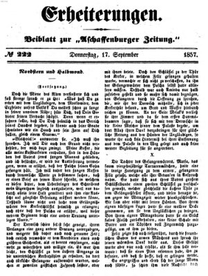 Erheiterungen (Aschaffenburger Zeitung) Donnerstag 17. September 1857