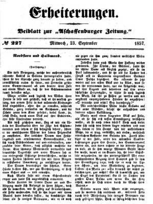 Erheiterungen (Aschaffenburger Zeitung) Mittwoch 23. September 1857