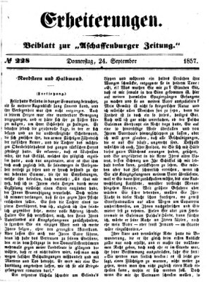 Erheiterungen (Aschaffenburger Zeitung) Donnerstag 24. September 1857