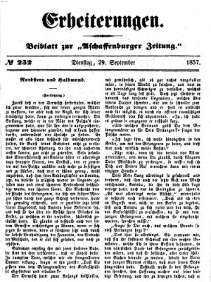 Erheiterungen (Aschaffenburger Zeitung) Dienstag 29. September 1857