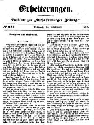 Erheiterungen (Aschaffenburger Zeitung) Mittwoch 30. September 1857