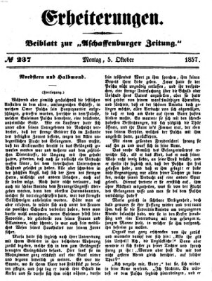 Erheiterungen (Aschaffenburger Zeitung) Montag 5. Oktober 1857