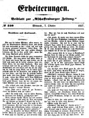 Erheiterungen (Aschaffenburger Zeitung) Mittwoch 7. Oktober 1857