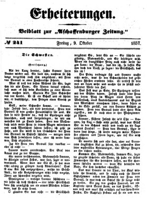 Erheiterungen (Aschaffenburger Zeitung) Freitag 9. Oktober 1857