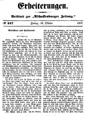 Erheiterungen (Aschaffenburger Zeitung) Freitag 16. Oktober 1857