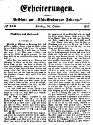 Erheiterungen (Aschaffenburger Zeitung) Dienstag 20. Oktober 1857