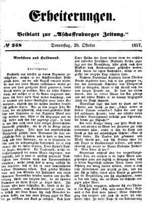 Erheiterungen (Aschaffenburger Zeitung) Donnerstag 29. Oktober 1857