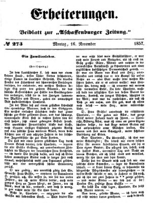 Erheiterungen (Aschaffenburger Zeitung) Montag 16. November 1857