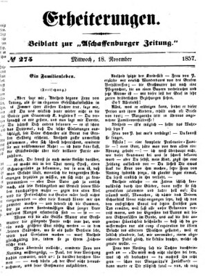 Erheiterungen (Aschaffenburger Zeitung) Mittwoch 18. November 1857